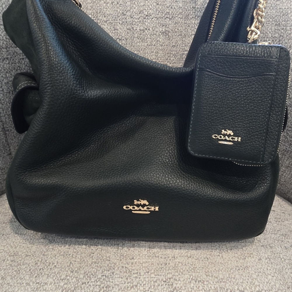Coach Dark Green Leather Women's Bag